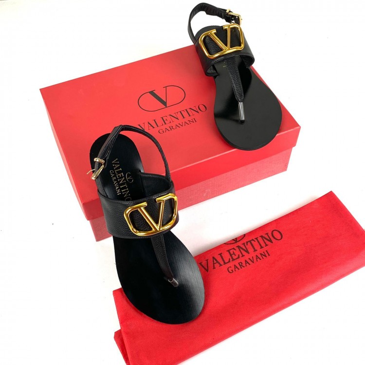 VALENTİNO VLOGO MULE SANDALS SİYAH